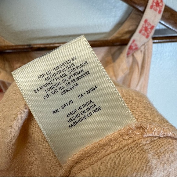 Anthropologie Desert Rose Boho Beach Midi Dress Small 100% cotton embroidered - Picture 8 of 14